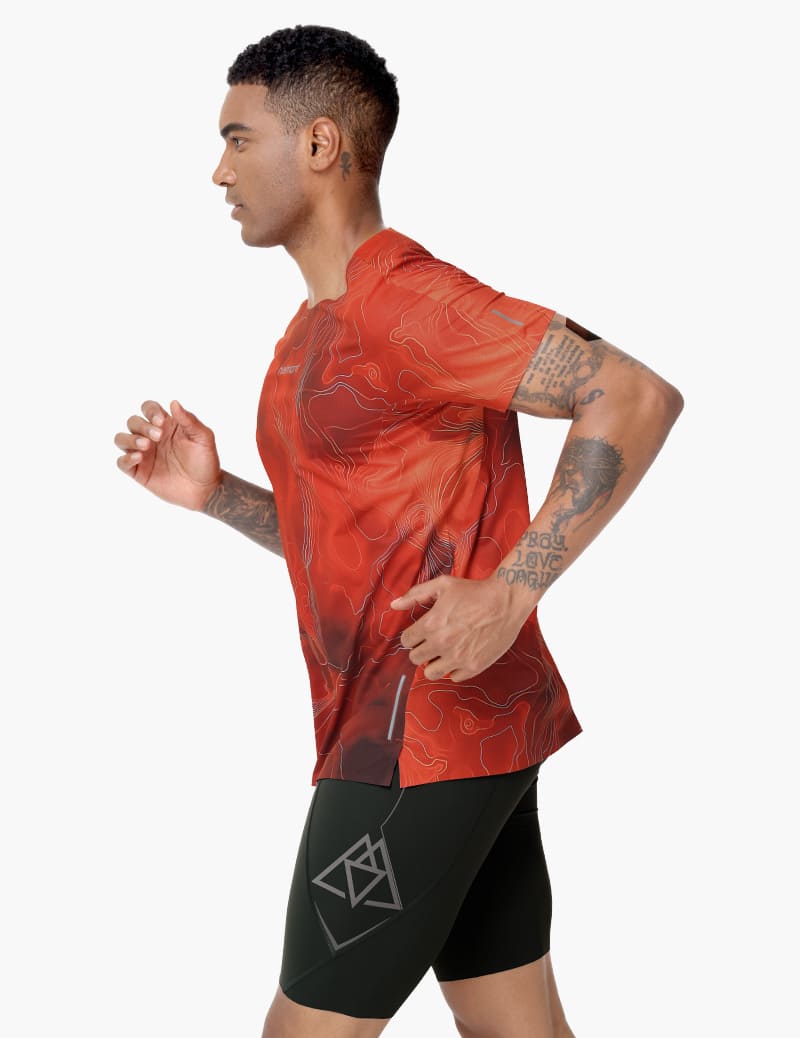 Haimont Men's Mountain Wind Trail T-Shirt in Glory Red