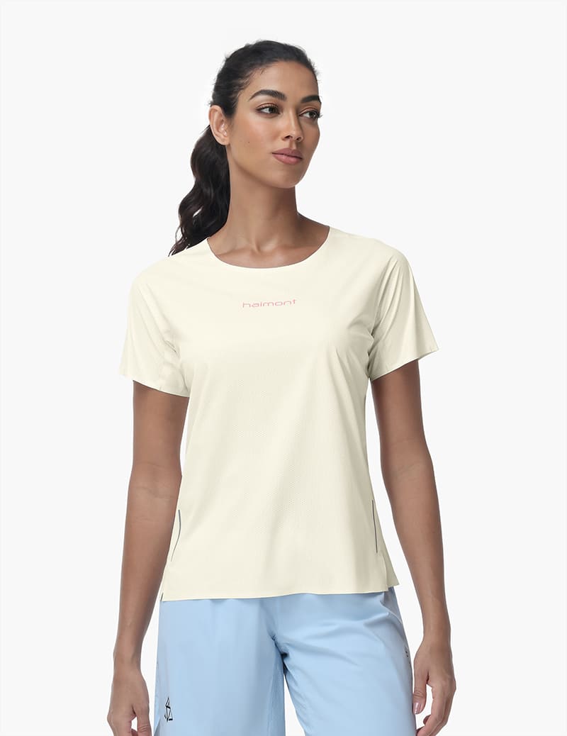 Haimont Women's Mountain Wind Trail T-Shirt in Lvory White