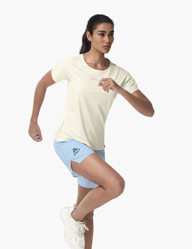 Haimont Women's Mountain Wind Trail T-Shirt in Lvory White