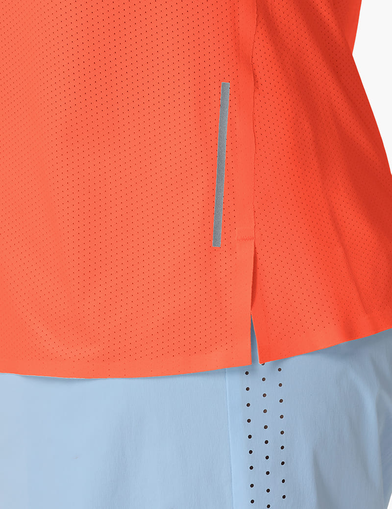 Haimont Women's Mountain Wind Trail T-Shirt in Orange Red