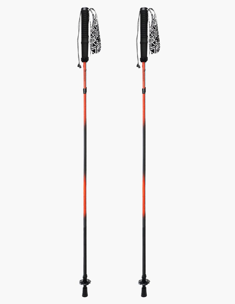Ultralight Carbon-Aluminum Trekking Pole in Black Red