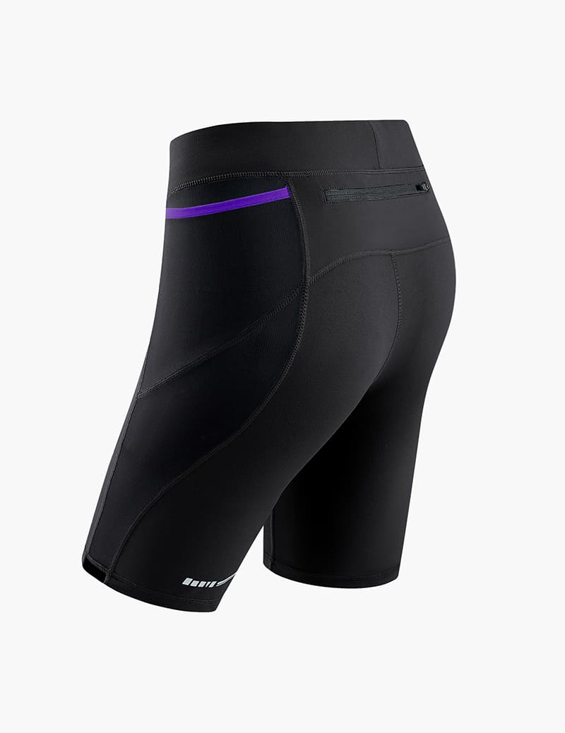 Women's Compression Trail Running Shorts in Black