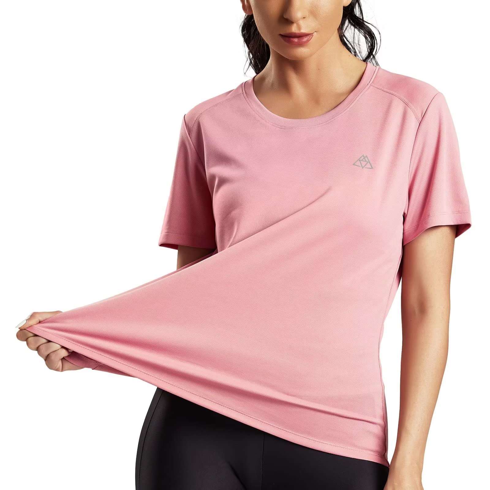 Haimont Women's Dry Fit Athletic T-Shirts Active Mesh Tee Shirt