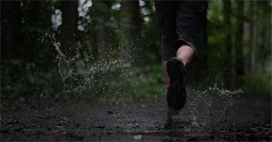 Trail running in the rain