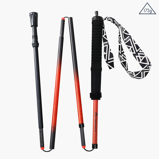 HAIMONT Poles Black-Red / 110CM Folding Ultralight Aluminum Alloy Trail Running Poles