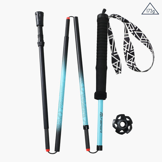 HAIMONT Poles Black-Blue / 110CM Folding Ultralight Aluminum Alloy Trail Running Poles