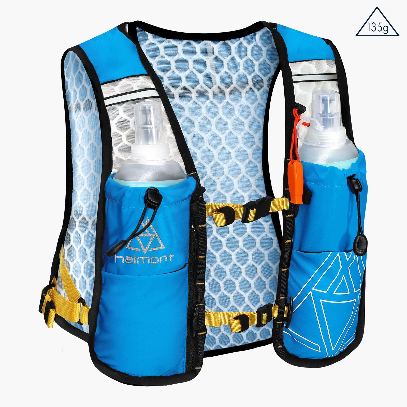 Haimont Running Packs Blue Kid's Hydration Vest Pack Lightweight With Soft Flasks