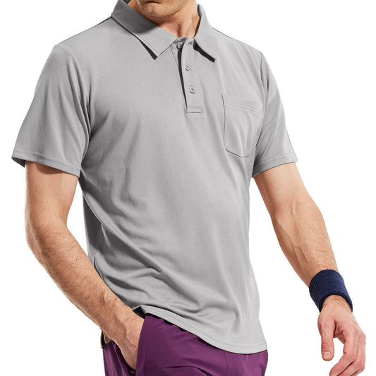 Men’s Polo Shirts with Pocket Moisture Wicking Collared T-Shirts
