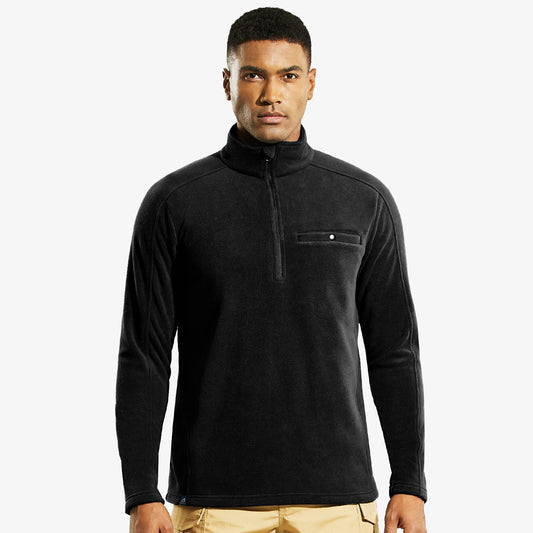 Men’s Quarter Zip Fleece Pullover Jacket with Pocket
