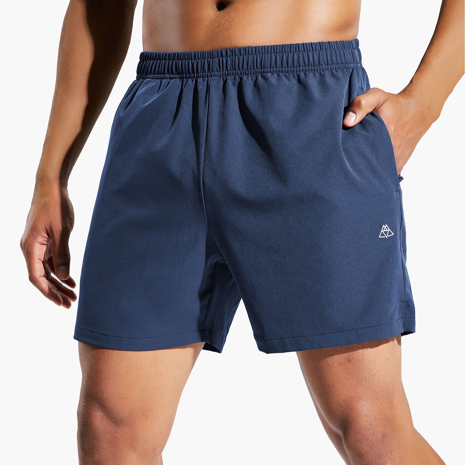 HAIMONT Men Shorts Men's 5" Running Athletic Shorts Quick Dry with Zip Pockets