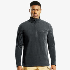 Men’s Quarter Zip Fleece Pullover Jacket with Pocket