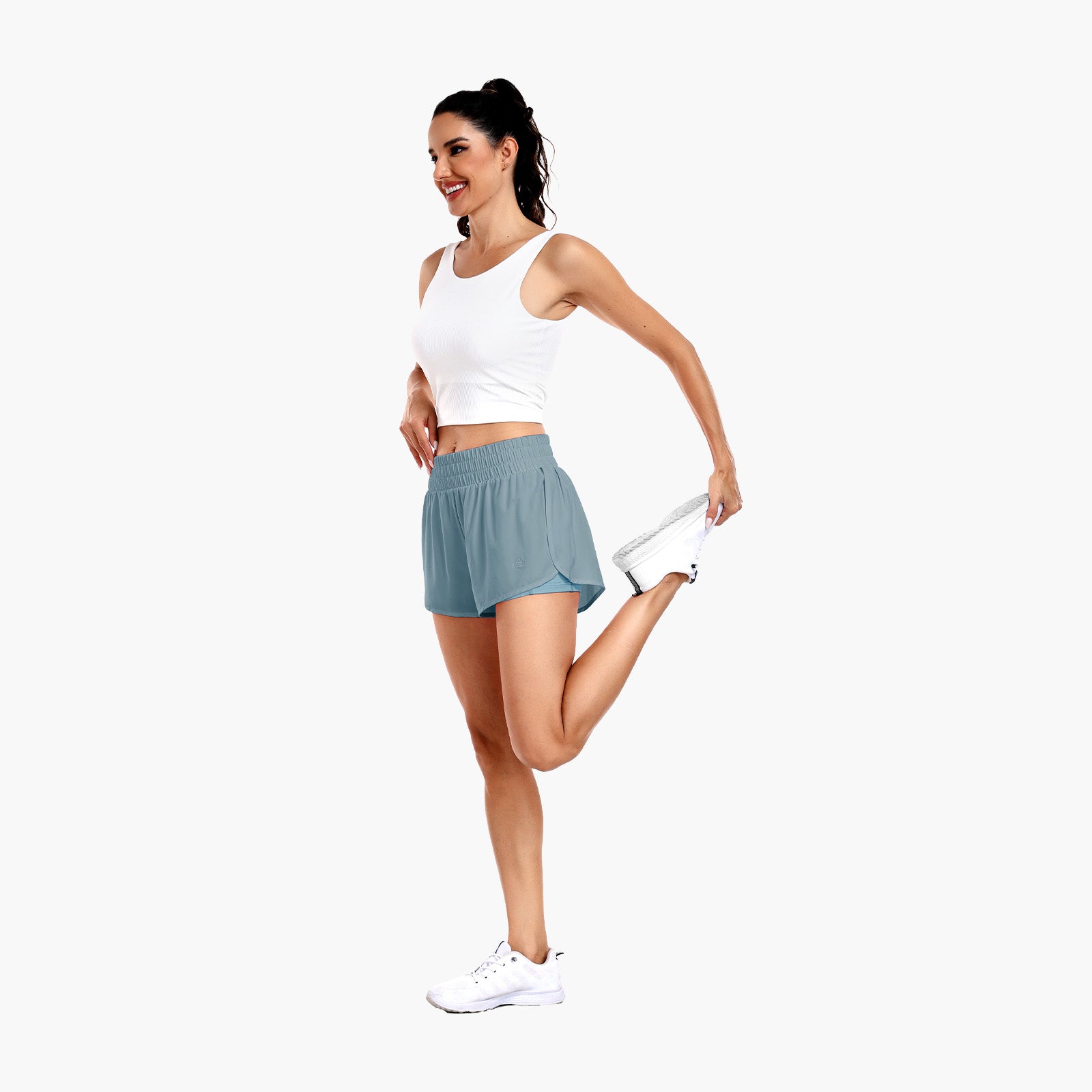 HAIMONT Women Shorts Women's Running Shorts 2 in 1 High Waisted 3" Athletic Shorts