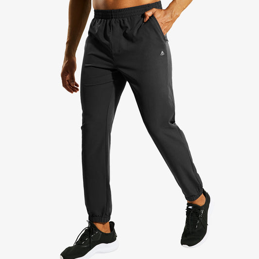 Men’s Quick Dry Athletic Running Joggers with zipper pockets