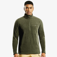 Men’s Quarter Zip Fleece Pullover Jacket with Pocket