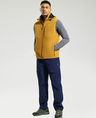 Men's Fleece Lined Softshell Hiking Pants with 6 Pockets