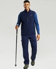 Men's Fleece Lined Softshell Hiking Pants with 6 Pockets