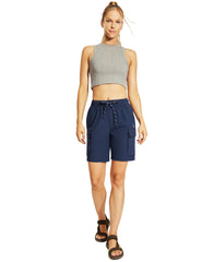 Women’s 7” Hiking Cargo Shorts with Drawstring & 6 Pockets