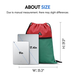 Gym Drawstring Bag Sackpack with Wet Compartment