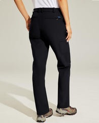 Women's Fleece Lined Softshell Pants Insulated Hiking Cargo Pant