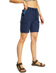 Women’s 7” Hiking Cargo Shorts with Drawstring & 6 Pockets