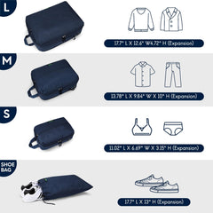 Luggage Packing Organizers Travel Suitcases in 4 Sizes