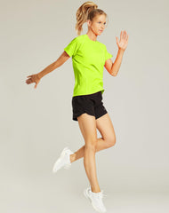 Women's Quick Dry Workout Running Shirts Short Sleeve Tops