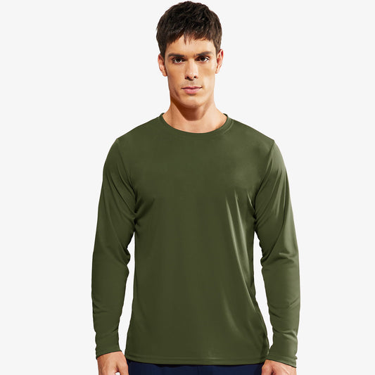 Men's UPF 50+ Long Sleeve Athletic T-Shirts Quick Dry