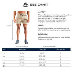 Men's Quick Dry Hiking Shorts with Zipper Pockets 5'' Inseam