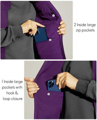 Women's Fleece Lined Softshell Vest with 6 Pockets