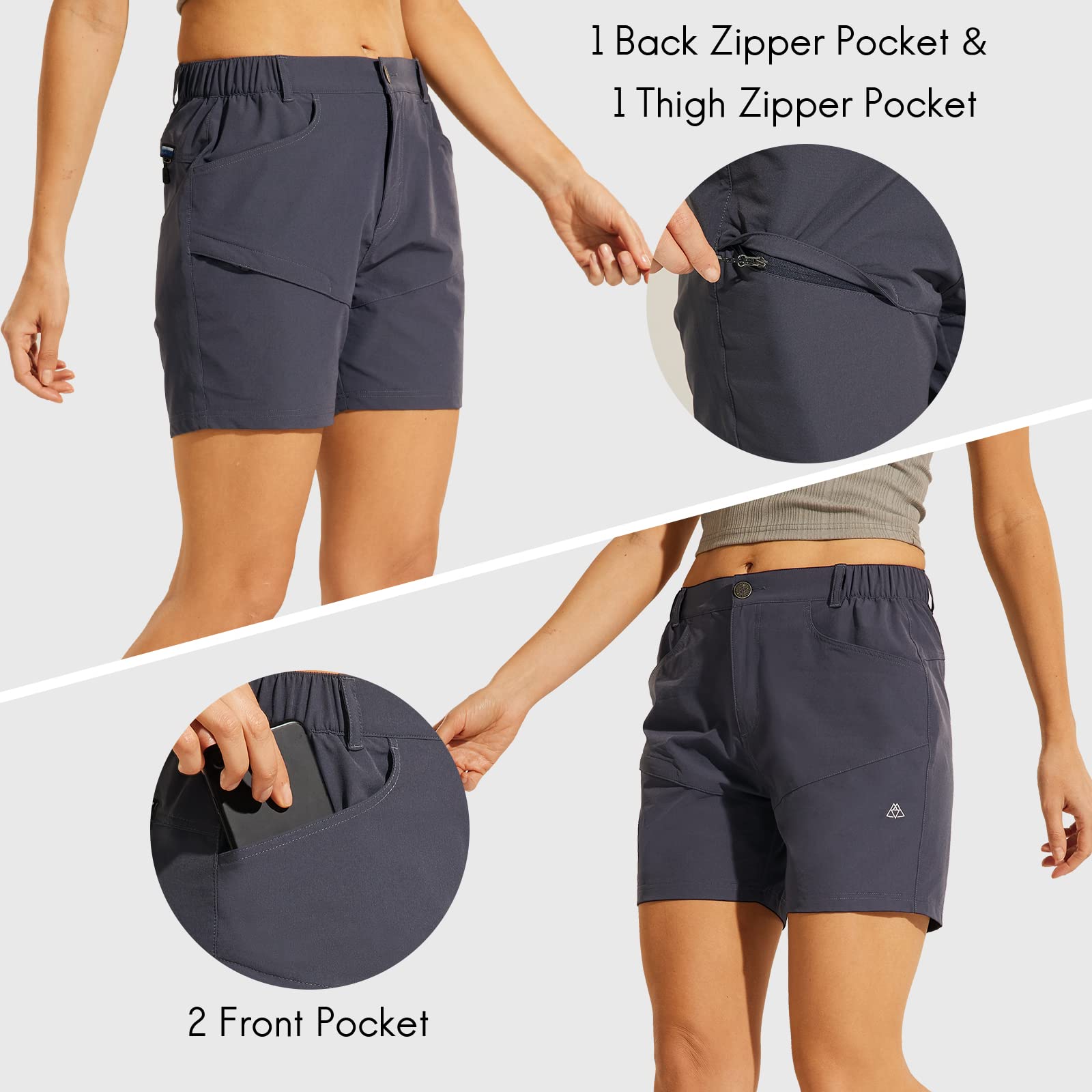 Women's Shorts w/zipper Pockets