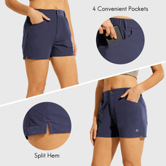 Women's Hiking Shorts 3" Quick Dry Stretchy Outdoor Shorts