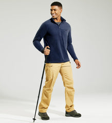 Men’s Quarter Zip Fleece Pullover Jacket with Pocket