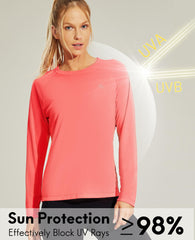 Sun Protection Women's Long Sleeve T-Shirts for Sports
