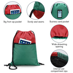 Gym Drawstring Bag Sackpack with Wet Compartment