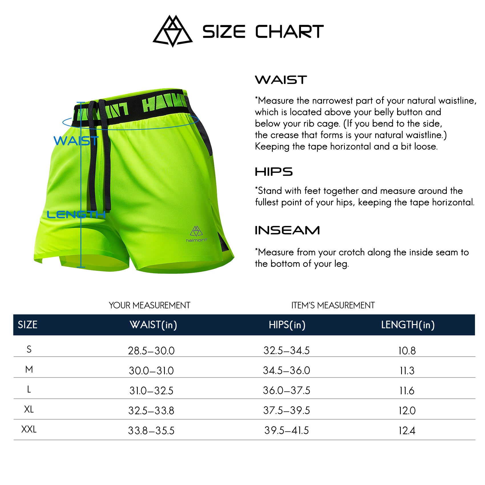 Haimont Men Shorts Men's Trail running Shorts Quick Dry Stretchy Lightweight Water Resistant
