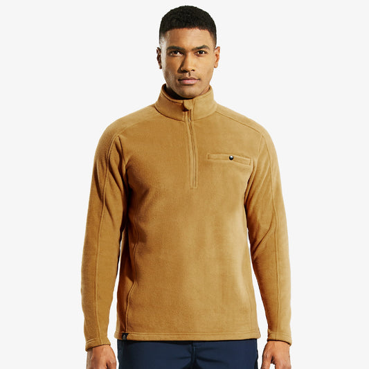 Men’s Quarter Zip Fleece Pullover Jacket with Pocket