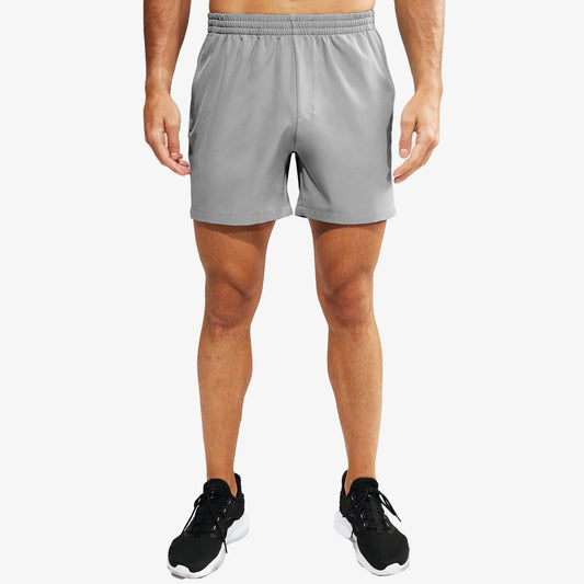 Men's Workout Running Shorts 5 Inches with Zipper Pockets
