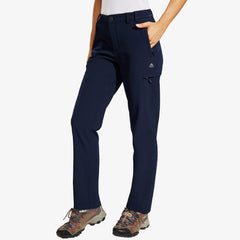 Women's Fleece Lined Softshell Pants Insulated Hiking Cargo Pant