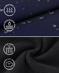 Men's Fleece Lined Softshell Hiking Pants with 6 Pockets
