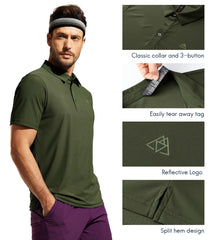 Men’s Lightweight Polo Shirt Quick Dry Golf Tshirts