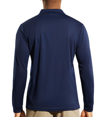 Men's Performance Polo Long Sleeve Golf Collared Shirts