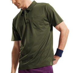 Men’s Polo Shirts with Pocket Moisture Wicking Collared T-Shirts