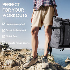 Men's Quick Dry Hiking Shorts with Zipper Pockets 5'' Inseam