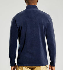 Men’s Quarter Zip Fleece Pullover Jacket with Pocket