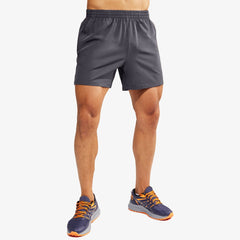 Men's Workout Running Shorts 5 Inches with Zipper Pockets