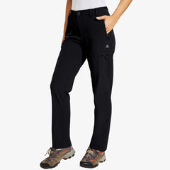 Women's Fleece Lined Softshell Pants Insulated Hiking Cargo Pant