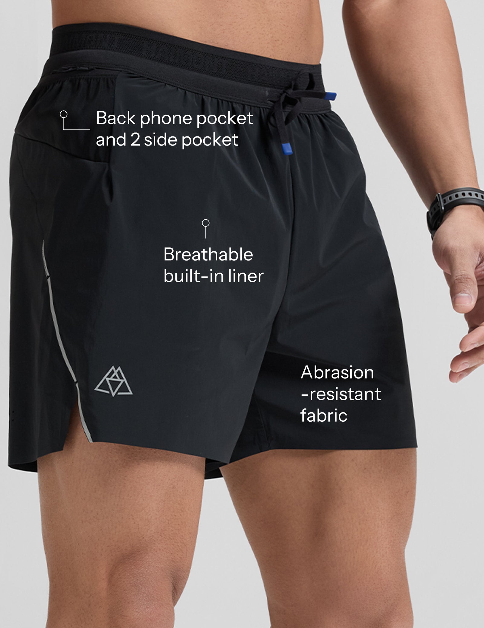 APEX Men's 4.5" Split Run Shorts