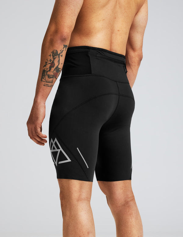 haimont Men's Shorts APEX Men's 360° Waistband Pocket Half Tight 8"