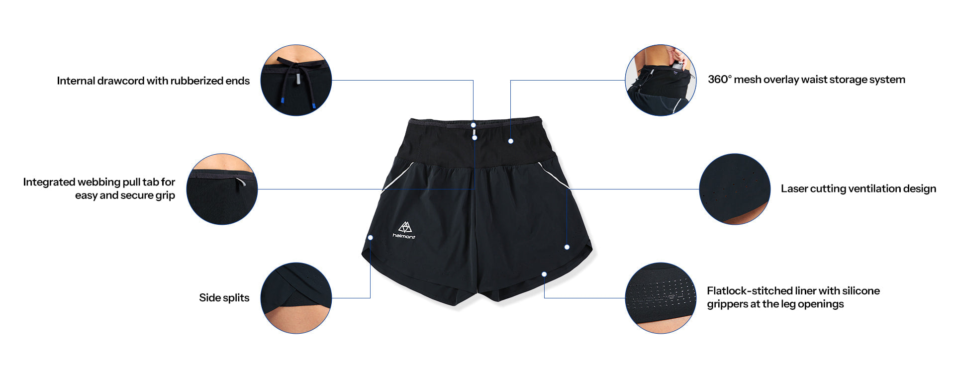 Short da Trail Running 2 in 1 da 4,5