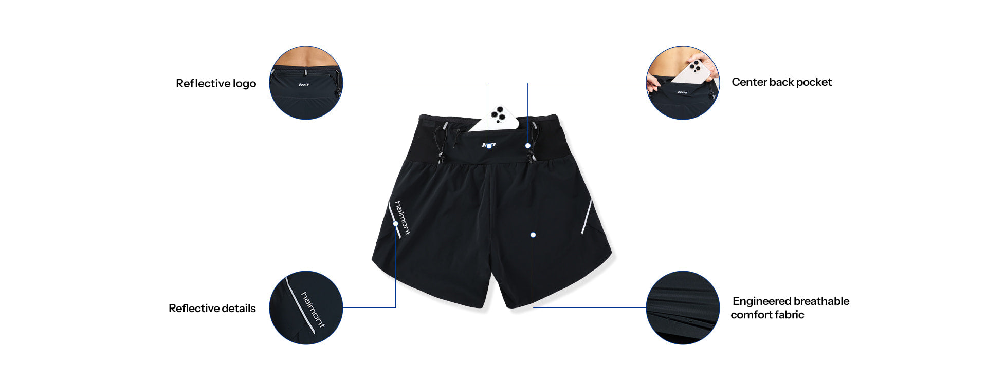 Short da Trail Running 2 in 1 da 4,5